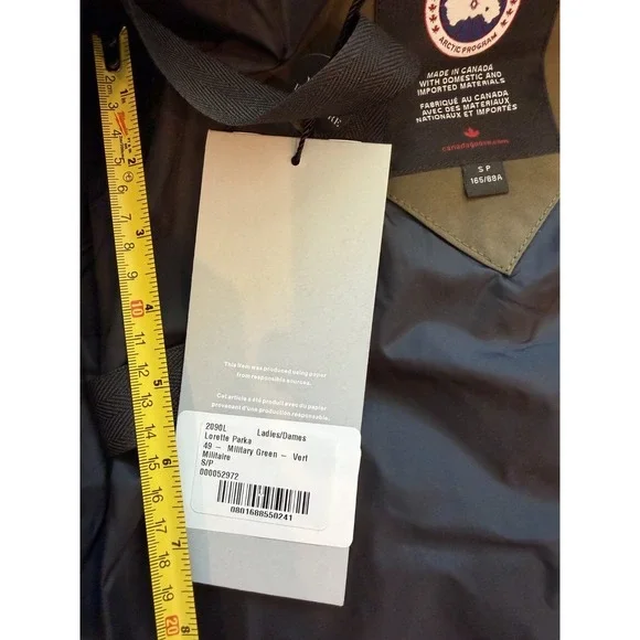 Canada Goose Women S Lorette Parka 2090L With Coyote Fur Military Green NWT - Picture 2 of 8
